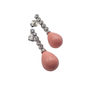 Pendientes plata perla Montreal