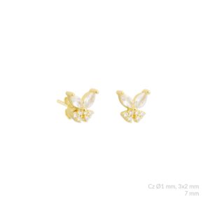 Pendientes plata mariposa Poznan 153105 3185 7mm Pendientes plata mariposa Poznan