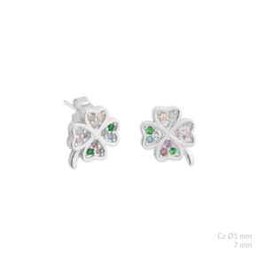 Pendientes plata trébol Mostar