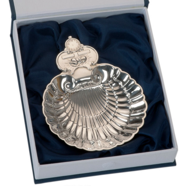 Concha bautismo alpaca plateada