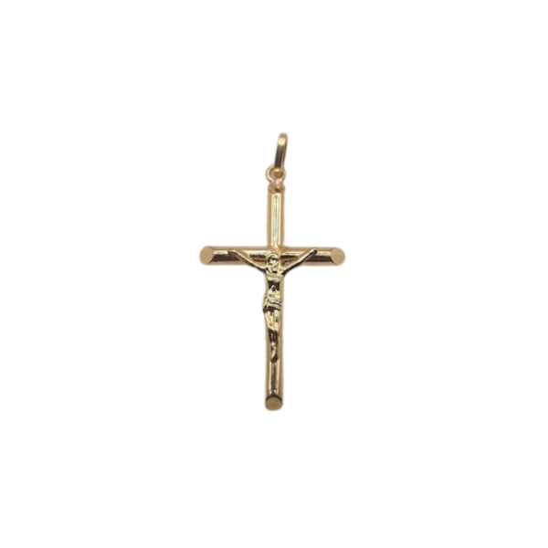 Cruz oro amarillo con cristo