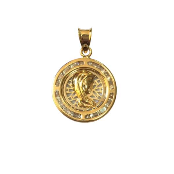 Medalla virgen niña oro amarillo