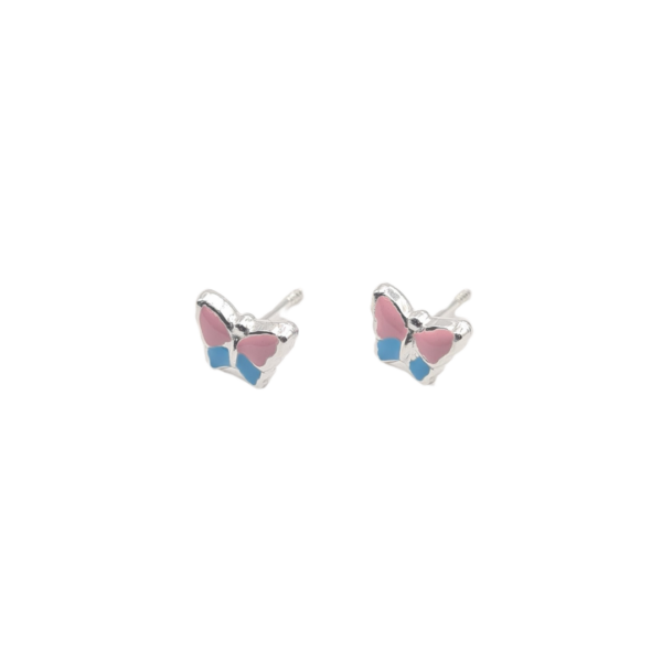 Pendientes plata infantil mariposa