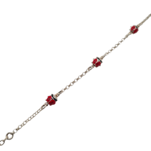 Pulsera plata Mariquitas