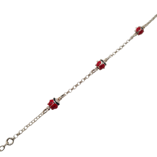 Pulsera plata Mariquitas