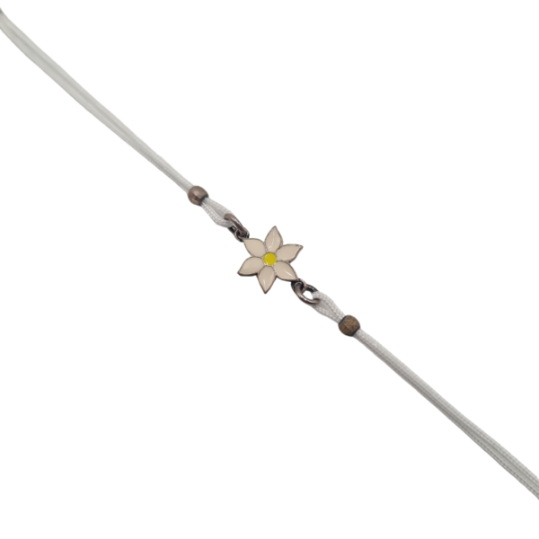 Pulsera plata flor