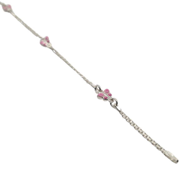 Pulsera plata infantil mariposa