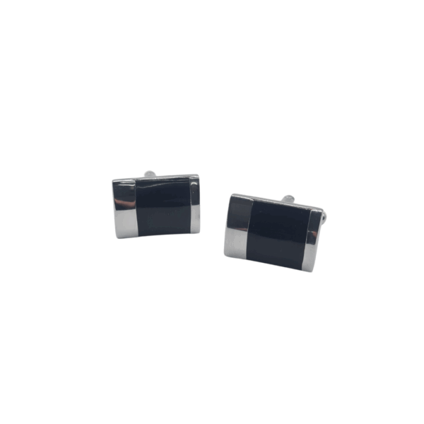 Gemelos Preto acero inoxidable