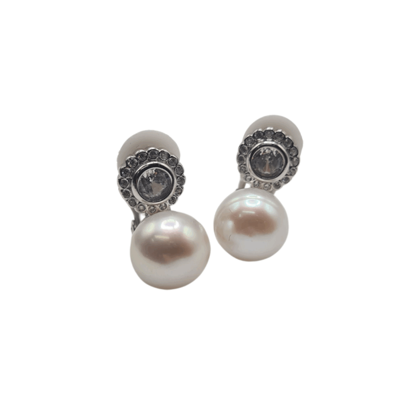 Pendientes plata Kenne con perla