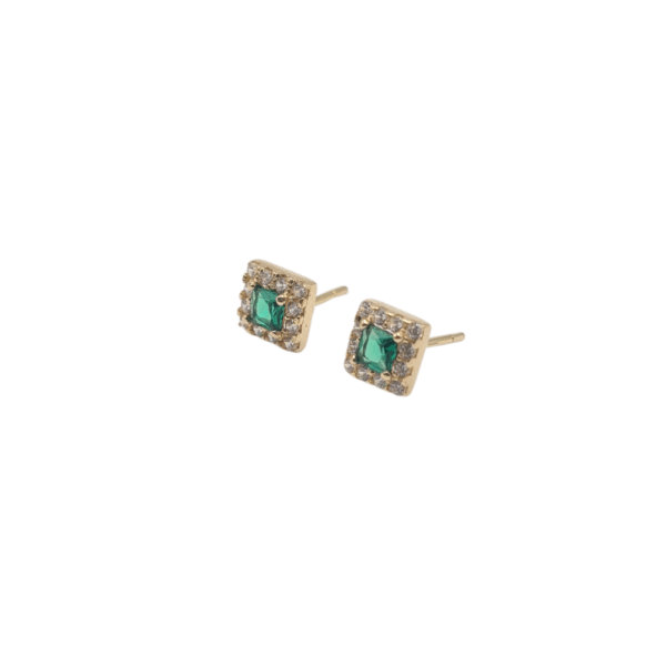 Pendientes oro 18 quilates cube