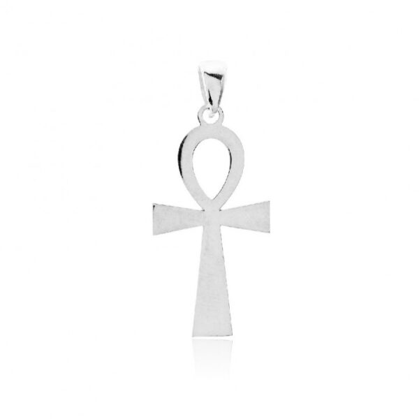 Colgante cruz de la vida plata