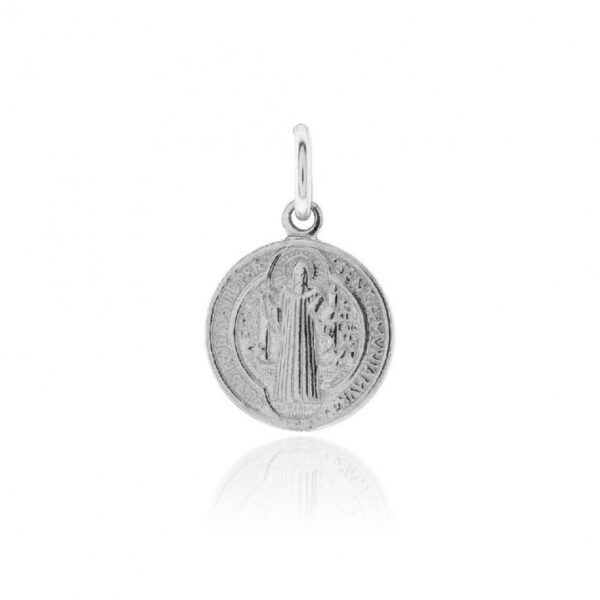 Colgante medalla San Benito plata 20mm