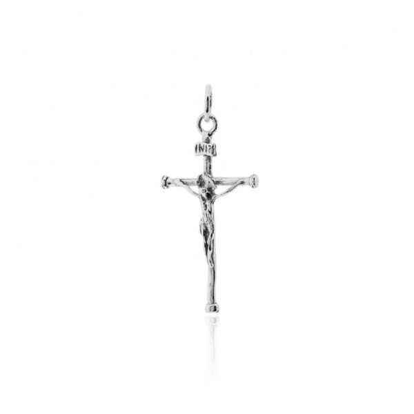 Cruz con cristo plata 33x17mm