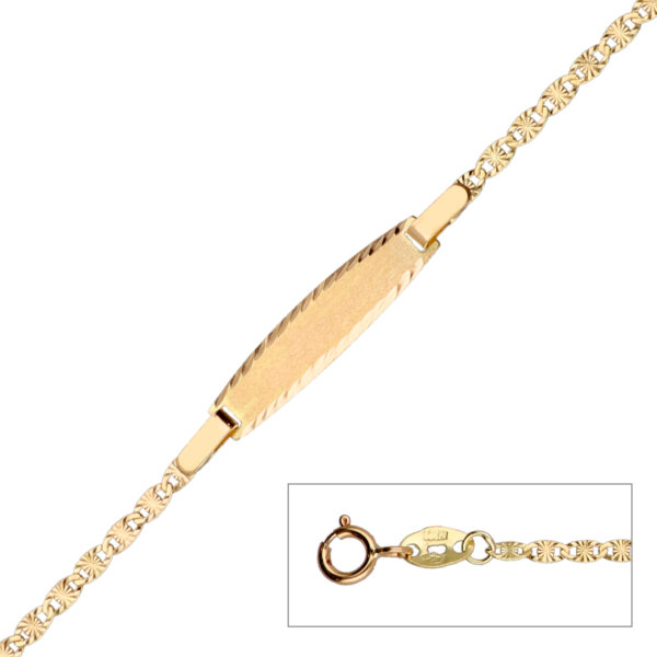 Esclava bebe oro amarillo tallada