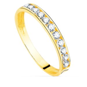 Anillo oro amarillo carril