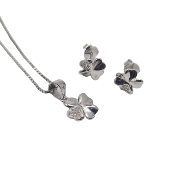 Conjunto Trébol plata