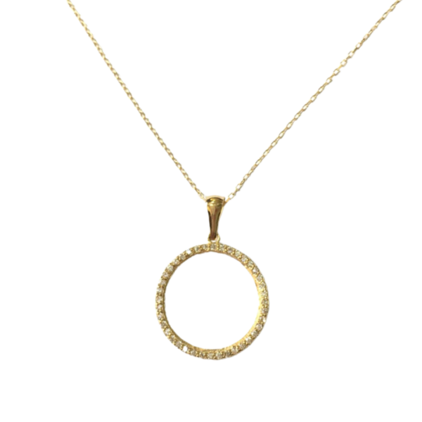 Gargantilla oro amarillo circulo Amersfoort