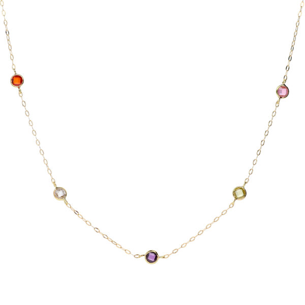 Gargantilla oro amarillo colores tutifruti