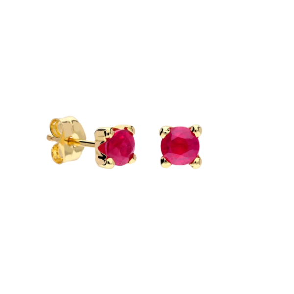 Gargantilla oro amarillo cuatro garras rubí Anika