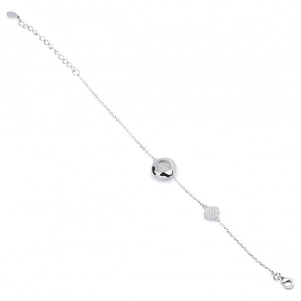 PULSERAS FINAS DE PLATA CON SILUETA TRIANGULAR Y CIRCONITAS