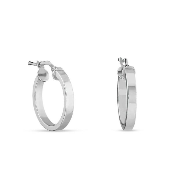 Pendientes aro plano plata