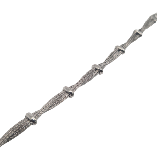 Pulsera calza plata tramos