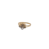 Sortija 18 quilates oro amarillo Jenifer flor doble