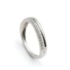 Anillo fino con circonitas doble de plata