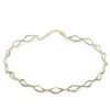 CHOKER RÍGIDO DISEÑO ZIG ZAG DE PLATA BAÑADA EN ORO
