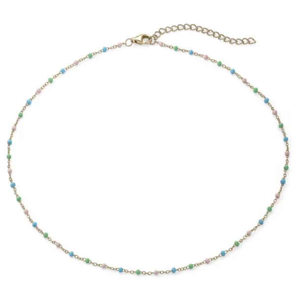 COLLARES CORTOS DE PLATA CON CADENA DISEÑO NATURE