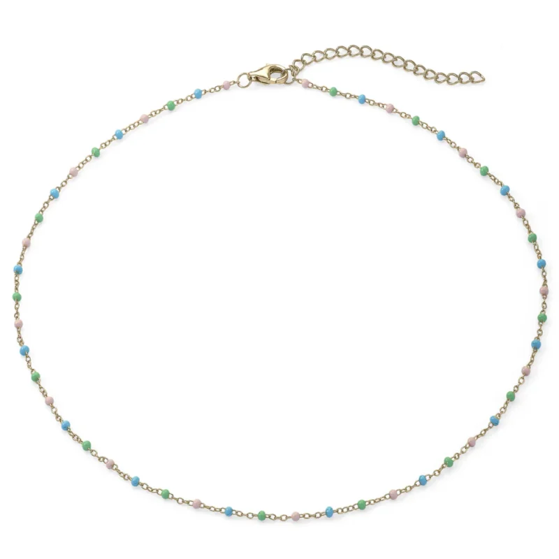 COLLARES CORTOS DE PLATA CON CADENA DISEÑO NATURE