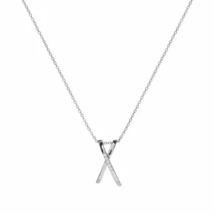 COLLARES LARGOS DISEÑO DE DOS BANDAS CRUZADAS CON CIRCONITAS