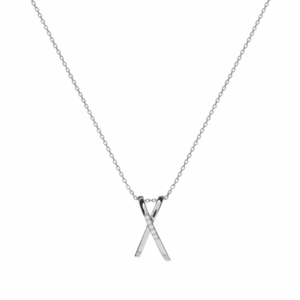 COLLARES LARGOS DISEÑO DE DOS BANDAS CRUZADAS CON CIRCONITAS