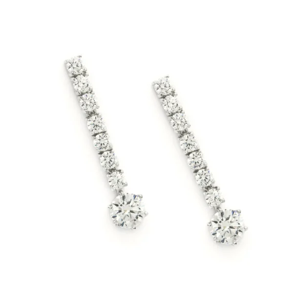 PENDIENTES LARGOS NOVIA DISEÑO RÍGIDO LINEAL