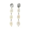 PENDIENTES LARGOS PERLAS DISEÑO LÍQUIDO IRREGULAR