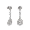 PENDIENTES NOVIA DE PLATA SWAROVSKI DISEÑO GOTA CON CIRCONITA