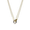 COLGANTE BICOLOR EN PLATA CON DOBLE CADENA