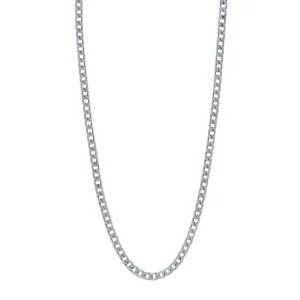Cadena barbada plata 60cm