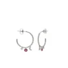 PENDIENTES AROS CON COLGANTES MOTIVO DE LUNA Y CÍRCULO