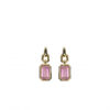 PENDIENTES CON COLGANTES TALLA RADIANTE EN TONO ROSADO
