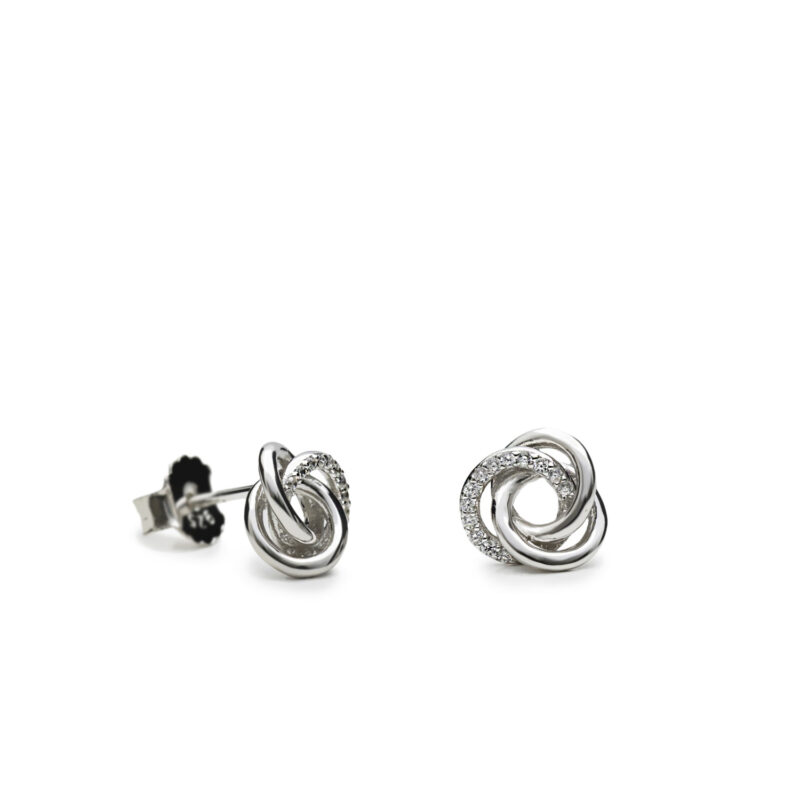 PENDIENTES DE PLATA PEQUEÑOS DISEÑO ESPIRAL 19936-A