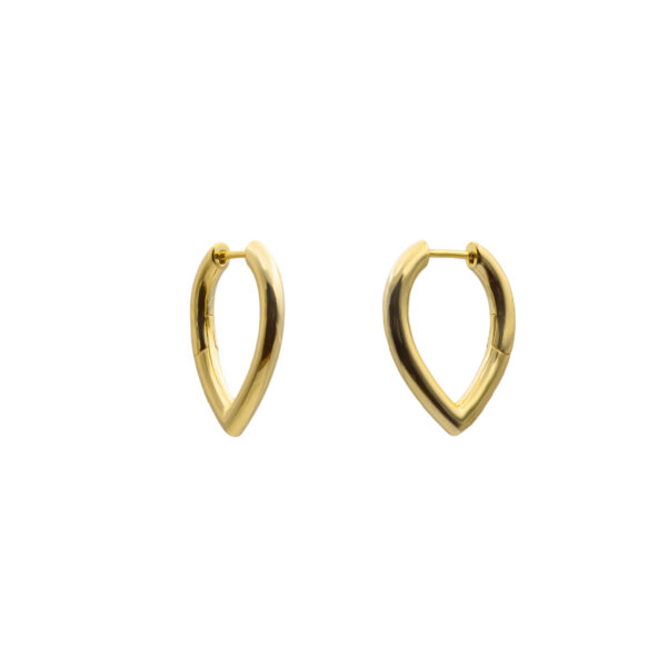 PENDIENTES PEQUEÑOS EN GOTA DE PLATA BAÑADA EN ORO BRILLO SUTIL Y ELEGANTE 20576-G-A