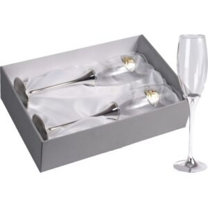 Copas cava pie plateado