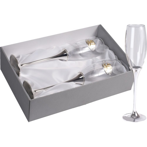 Copas cava pie plateado