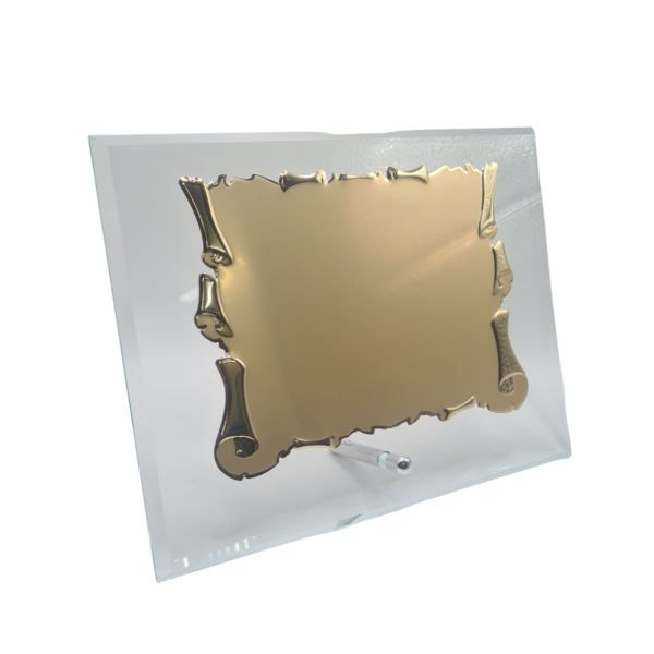 Placa de cristal 22x17 placa 16x12cm 12746-E.4 3435