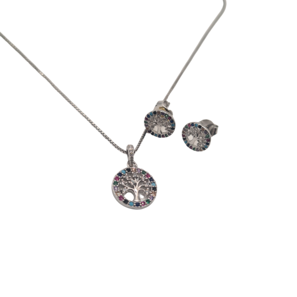 Conjunto árbol de la vida colores plata