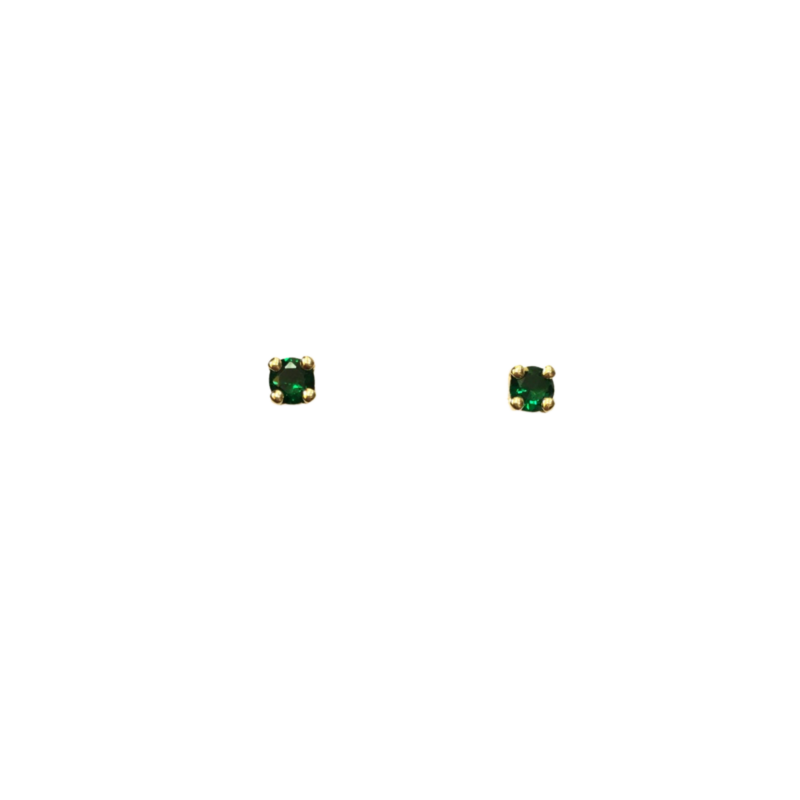 Pendientes oro amarillo Esmeralda