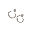 Pendientes aro con circonitas plata Boom