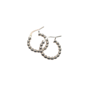 Pendientes aros bolas plata
