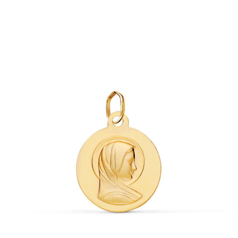 Medalla de oro amarillo María francesa matizada